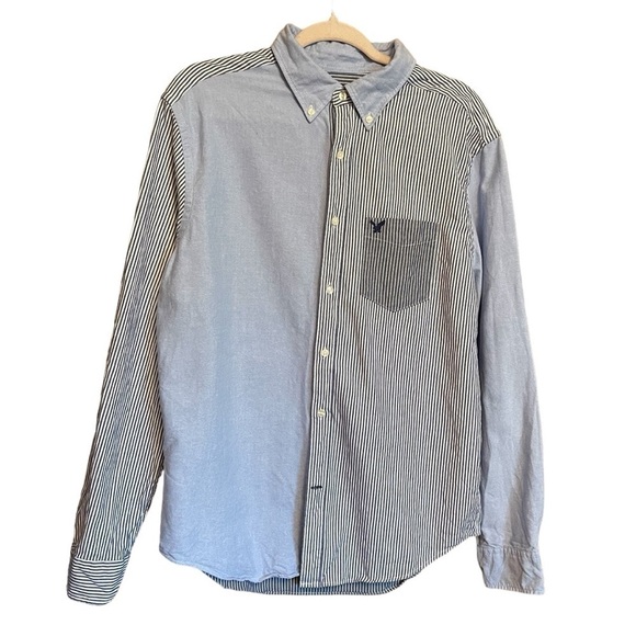American Eagle Outfitters Mens Classic Fit Button Up Shirt - Size Large - Picture 1 of 9